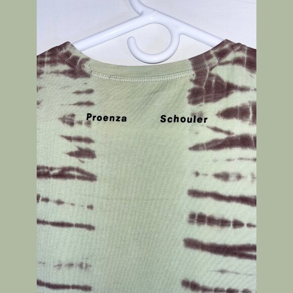 Proenza Schouler White Label Green Tie Dye T-Shirt - Size M - Picture 7 of 8